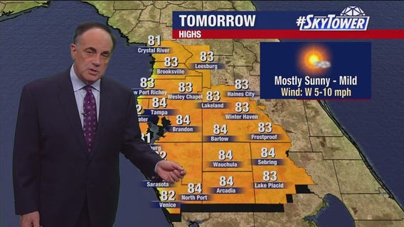 Tampa Weather | Clear night, mostly sunny Tuesday