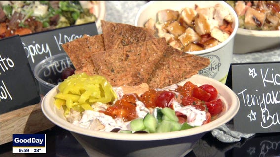 Hot honey chicken + hummus bowl recipe