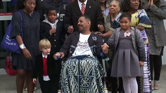 NYPD officer struck with metal chair released from hospital