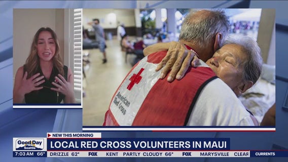 Local red cross volunteers in Maui