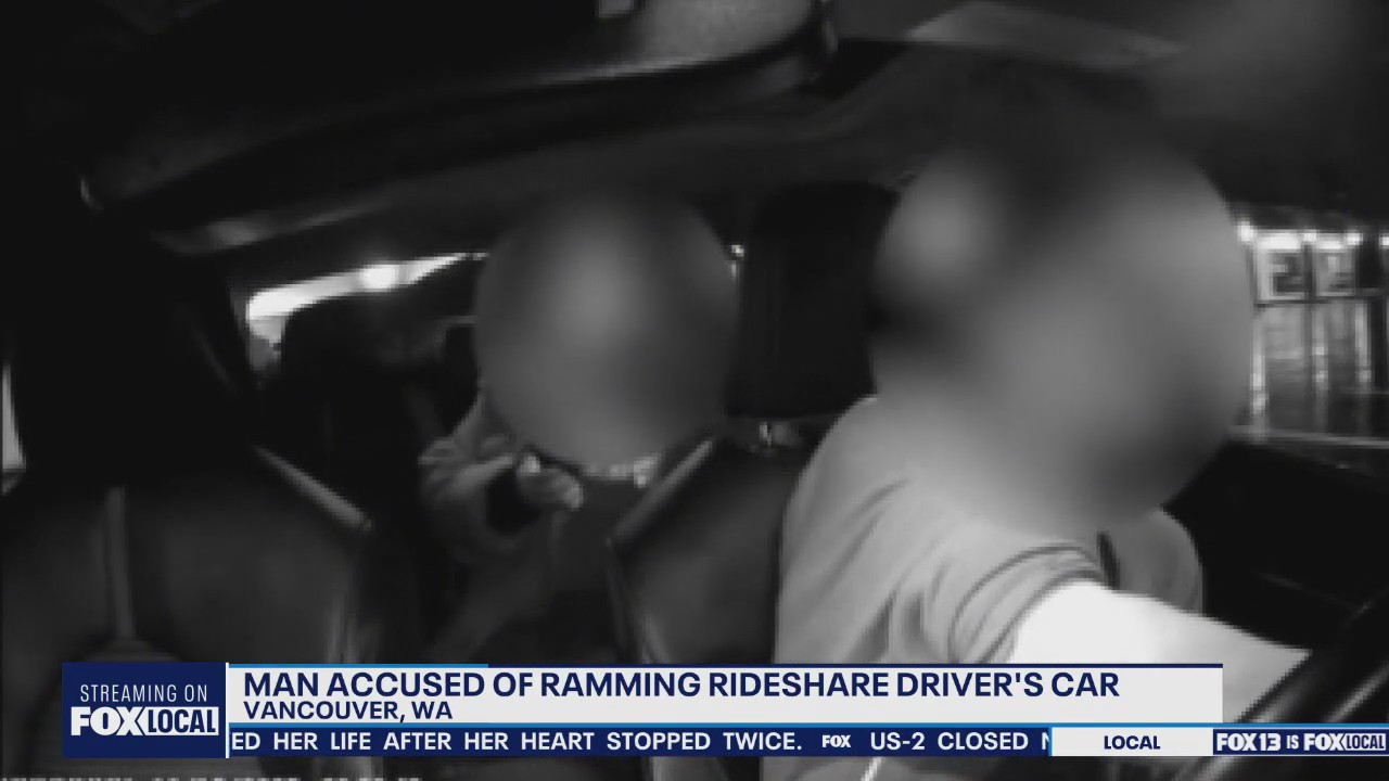 Man accused of ramming rideshare driver's car in WA