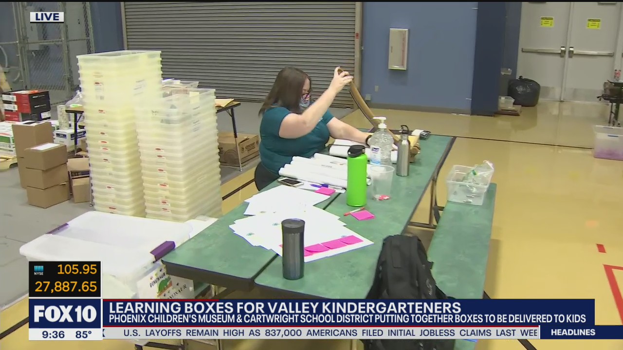 Phoenix Children's Museum giving learning boxes to kindergarteners