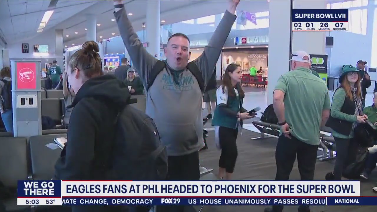 Philadelphia Eagles fans take to the skies for Arizona ahead of Super Bowl LVII