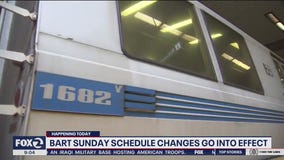 Sunday schedule changes on BART begin