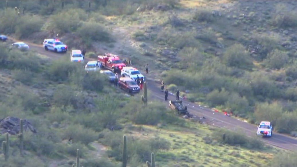 Crews at scene of rollover crash on South Mountain
