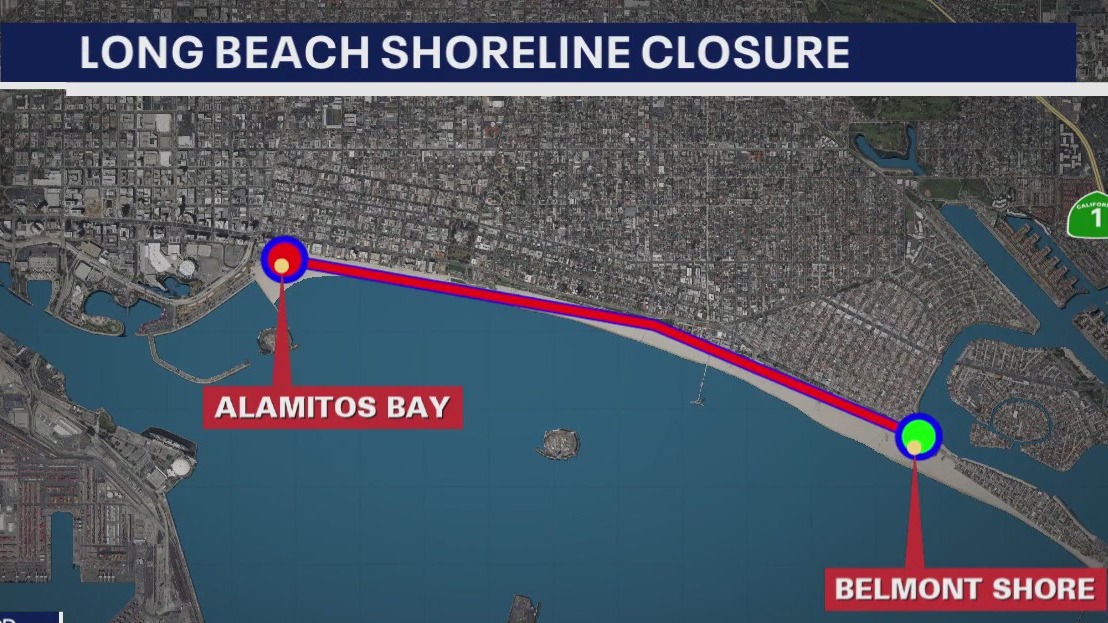 Sewage spill prompts beach closures in Long Beach