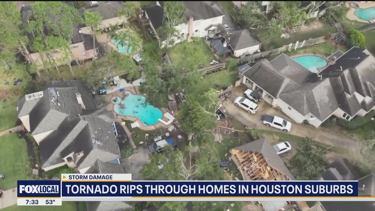 Tornado rips through homes in Houston suburb
