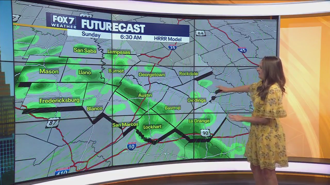 Austin weather: Showers to start Sunday morning