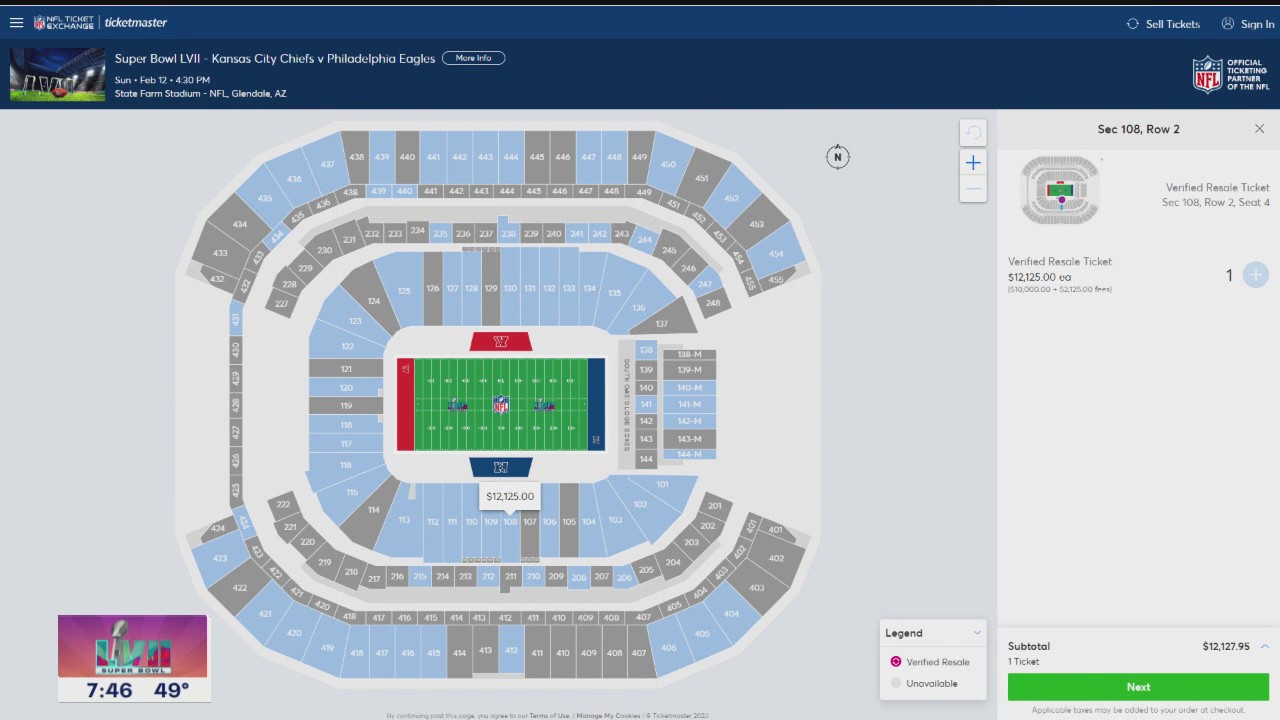 Tracking ticket prices on Super Bowl Sunday