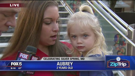 FOX 5 First 5: 2-year-old Aubrey at our Zip Trip in Silver Spring