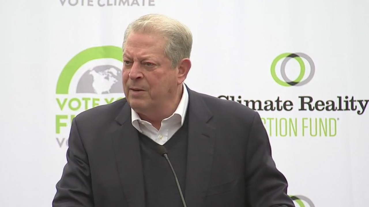Former Vice President Al Gore in Houston addressing climate-conscious Texans