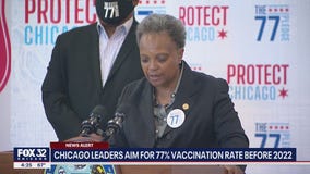 Chicago leaders aim for 77-percent vaccine rate before 2022