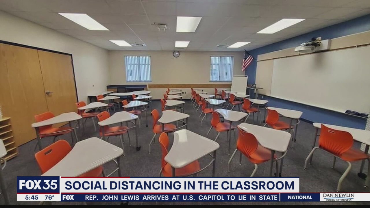 Social distancing in the classroom