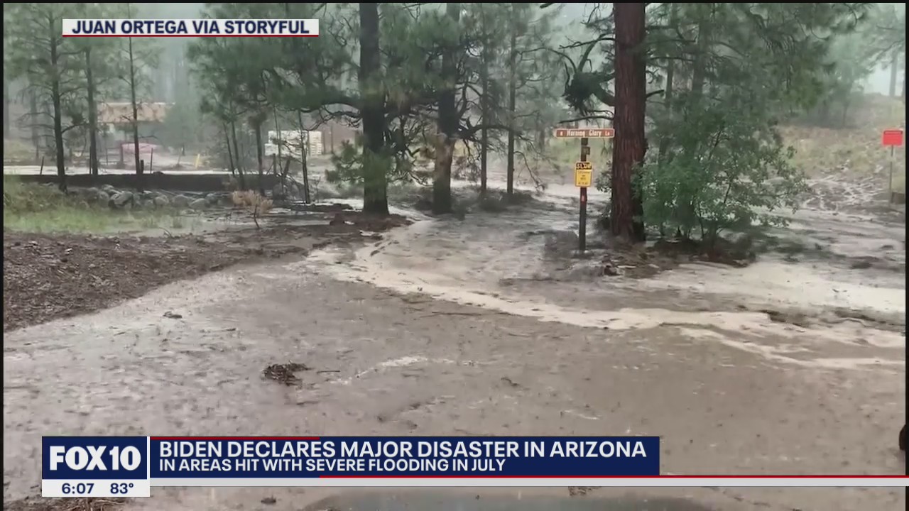Biden declares major disaster in Arizona over monsoon flooding | FOX 10 ...