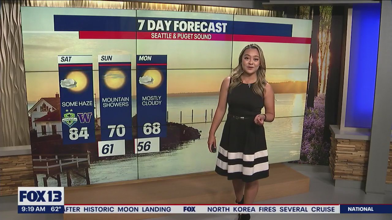 Seattle weather: Warm and hazy Saturday, cooldown starting Sunday