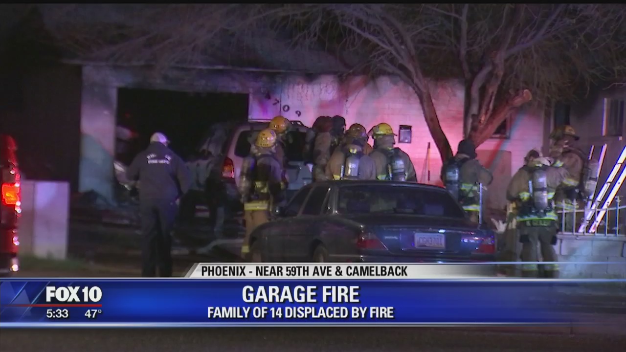 Family of 14 displaced by west Phoenix house fire | FOX 10 Phoenix
