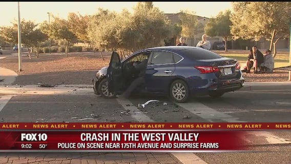 Child hospitalized after crash in Surprise