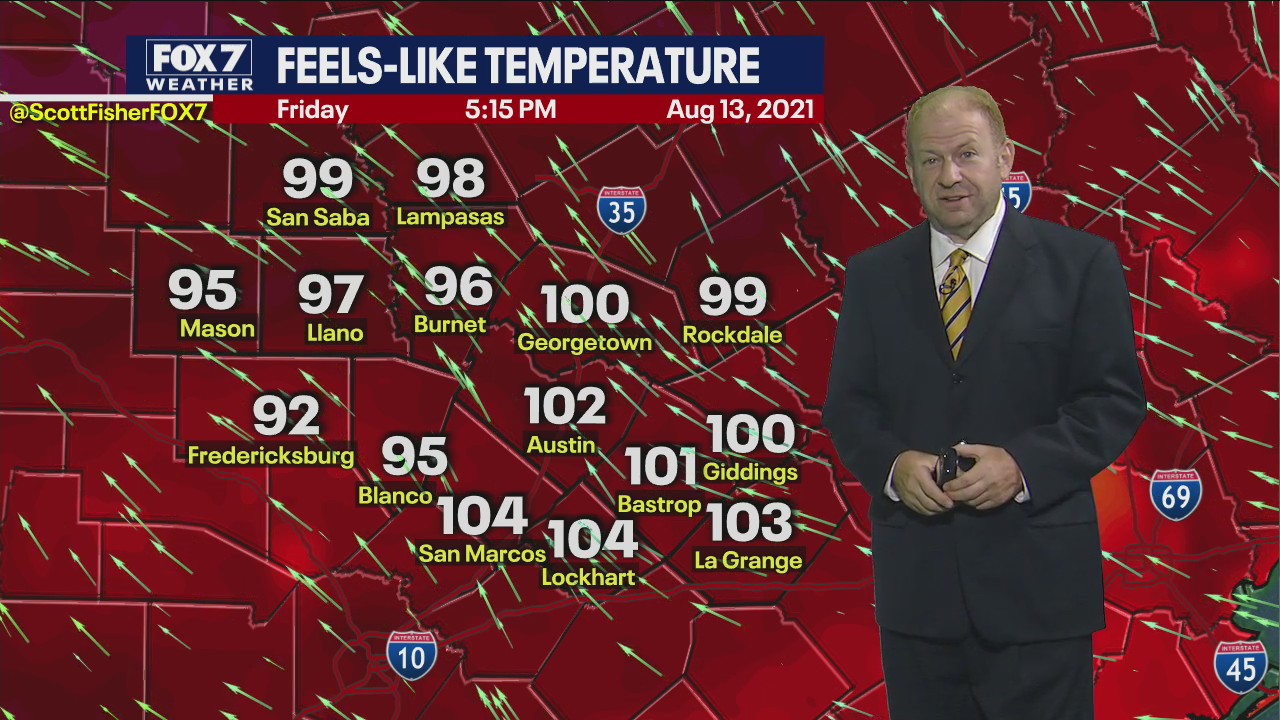 Evening weather forecast for August 13, 2021