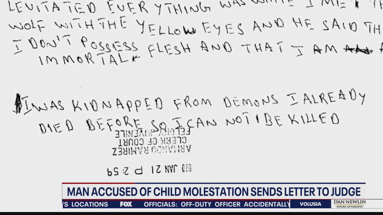 Man accused of molesting students sends letter to judge