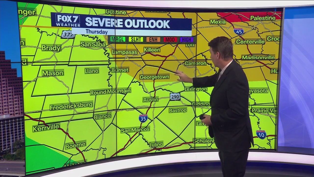 Severe weather possible for all of Central Texas Thursday