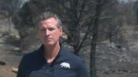 California Gov. Gavin Newsom and Nevada Gov. Steve Sisolak tour Tamarack Fire damage