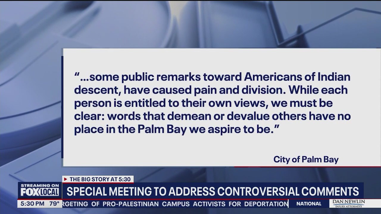 Palm Bay scolds councilmember over controversial comments