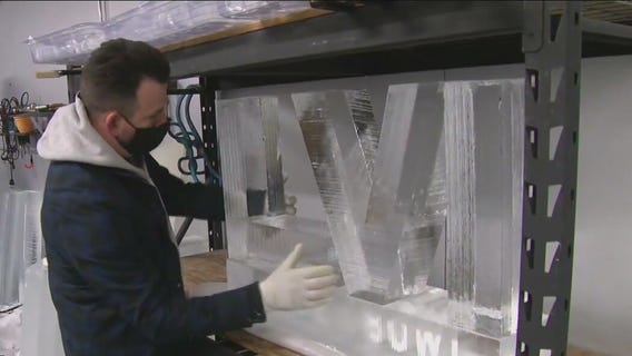 Ice sculptures for Super Sunday