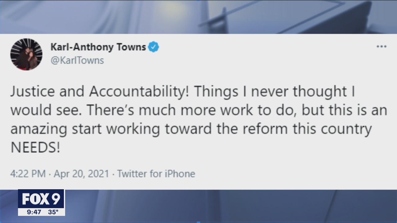 Sports world reacts to Chauvin verdict