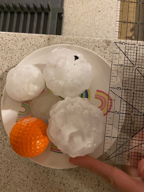 River Falls, Wisconsin hail damage