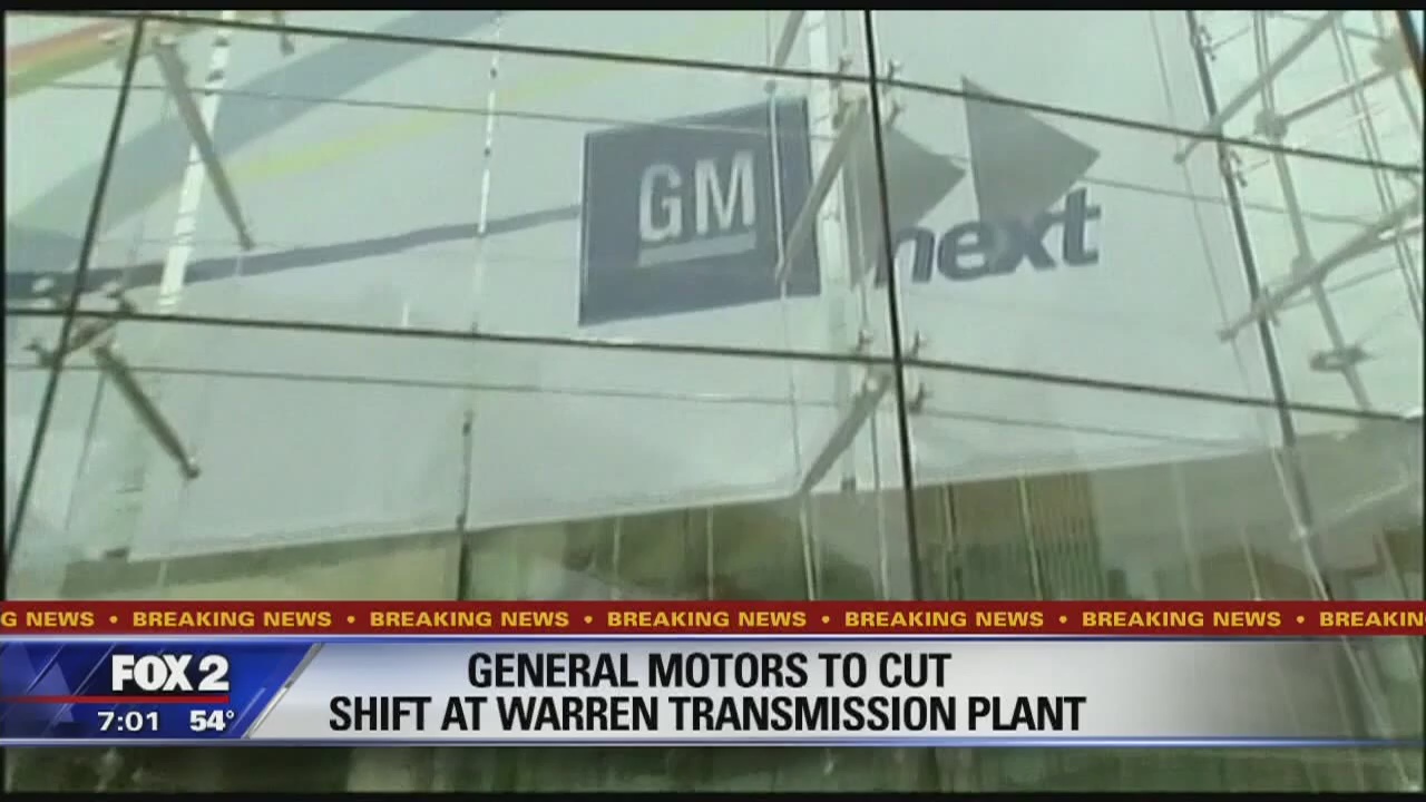 General Motors to cut shift at Warren Transmission Plant