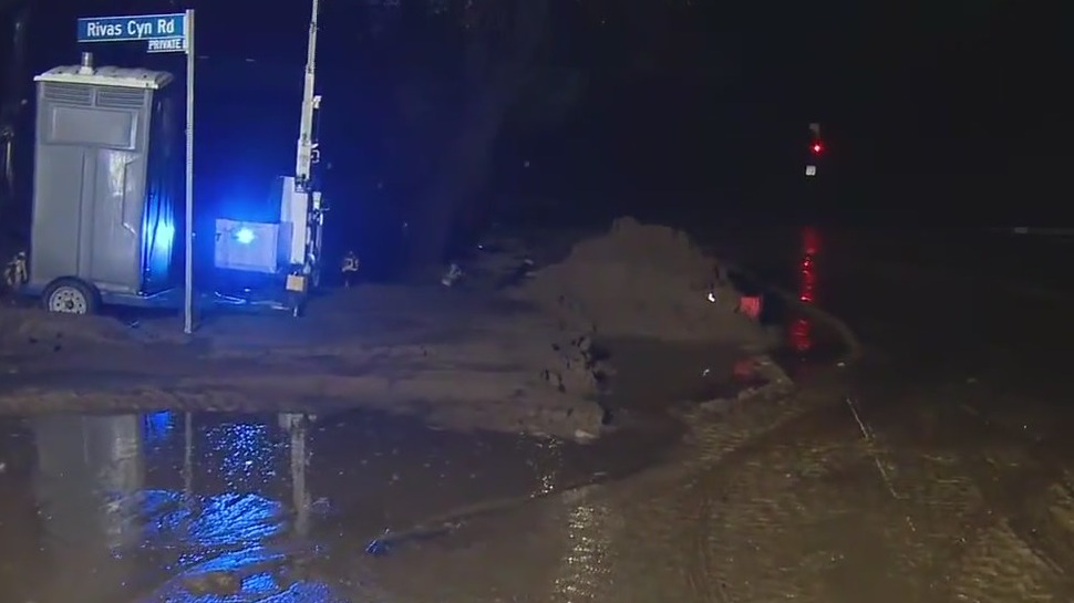 Mud and debris swamp parts of Palisades Fire zone