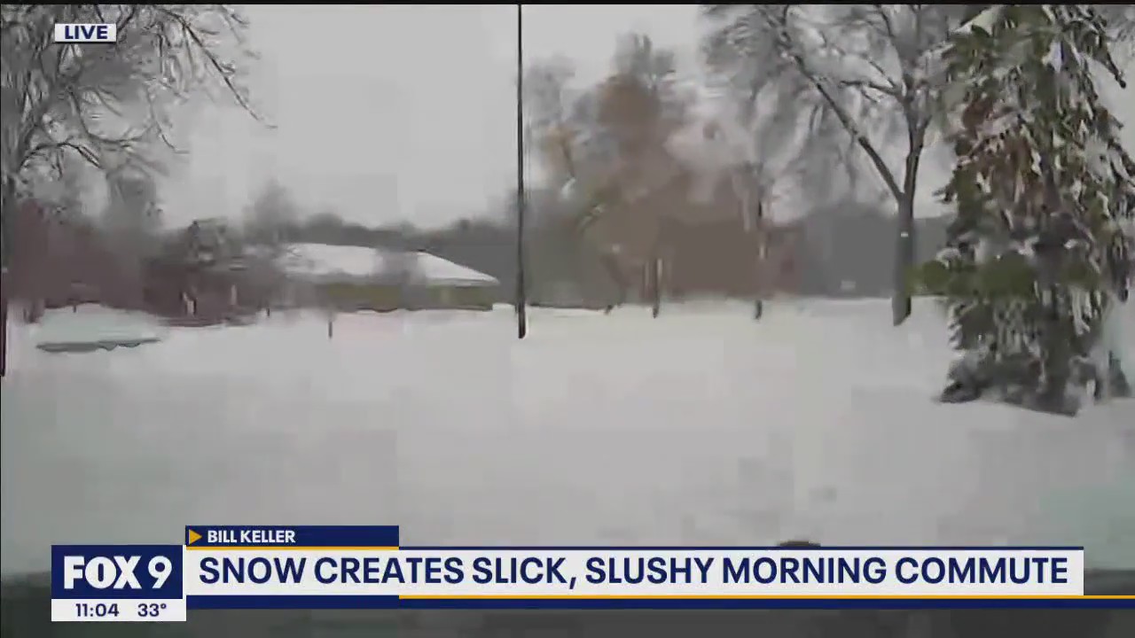 Snow creates slick, slushy morning commute