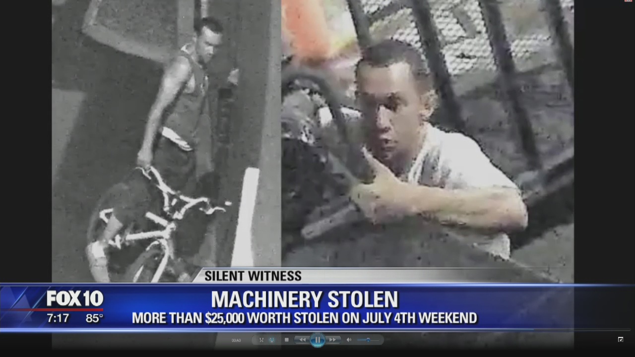 Machinery Stolen