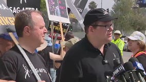 Striking Hollywood actors, writers back on picket lines