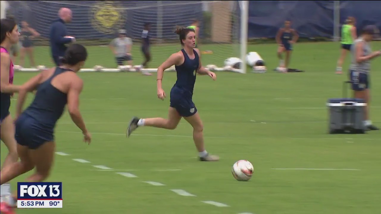 Tampa Bay Sun midfielder Jade Moore plays with her heart