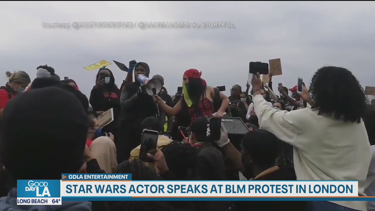 Star Wars actor speaks at BLM protest in London