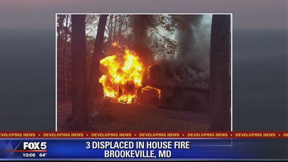 Family displaced after Brookeville house fire