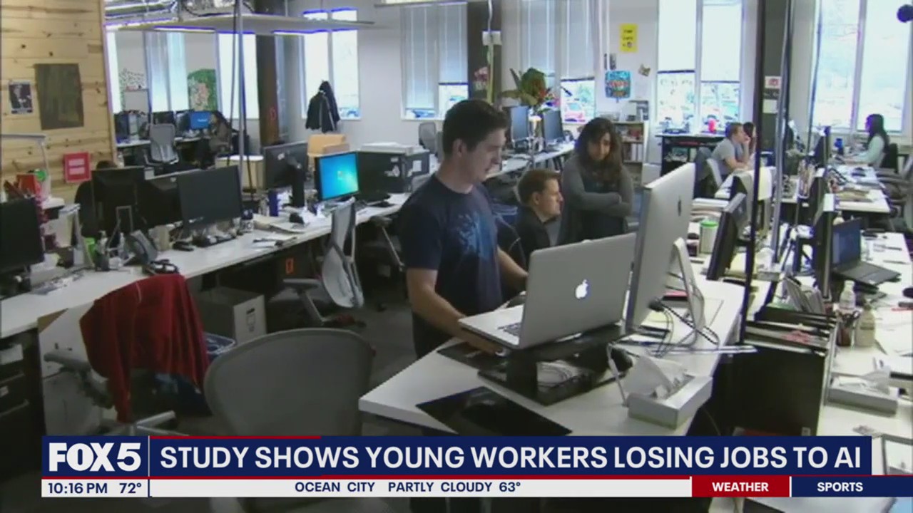 Study shows young workers are losing jobs to AI