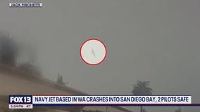 Navy jet based in WA crashes into San Diego Bay