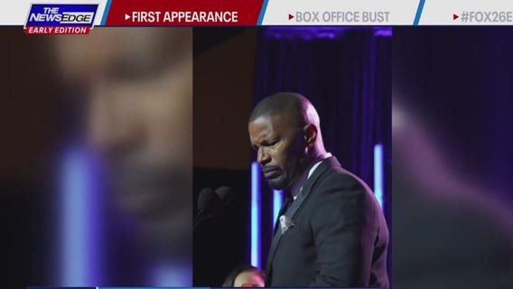 Jamie Foxx gets emotional in first speech since health scare