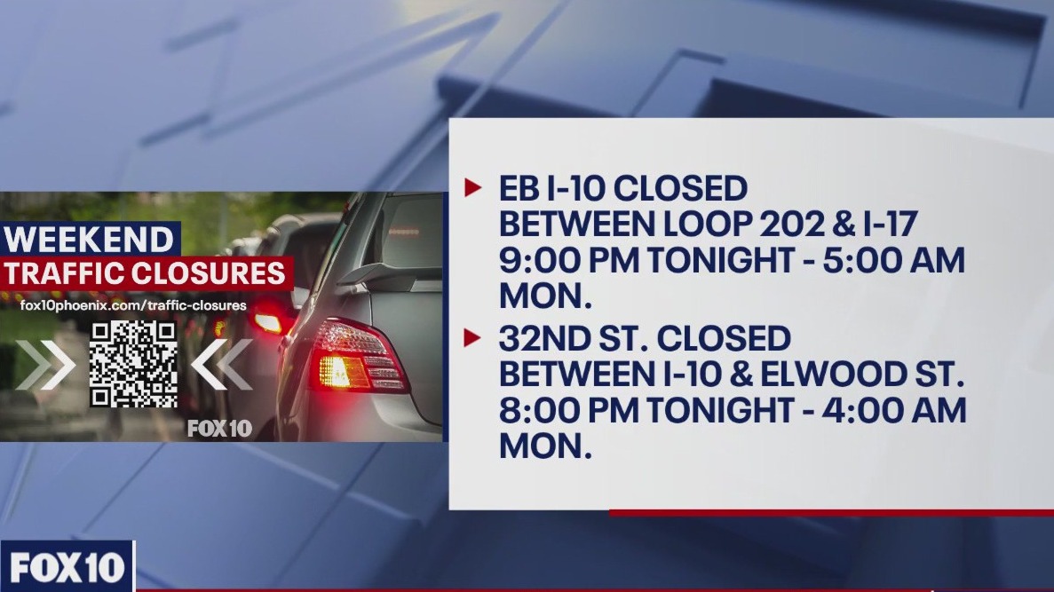 Phoenix weekend freeway closures (Mar. 29 - April 1)