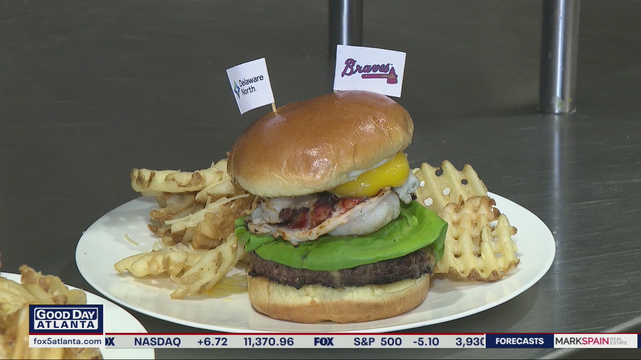 Burgers with Buck tries the Atlanta Braves' World Champions Burger