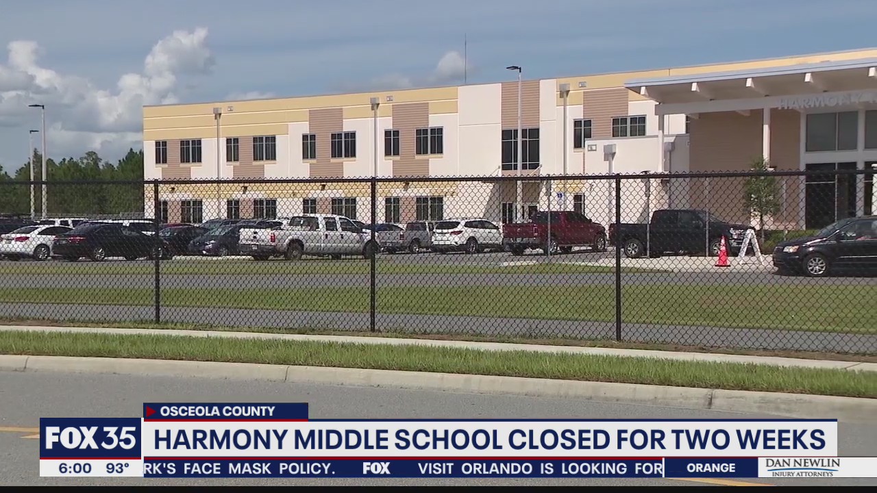 Harmony Middle School closed for 2 weeks due to COVID-19