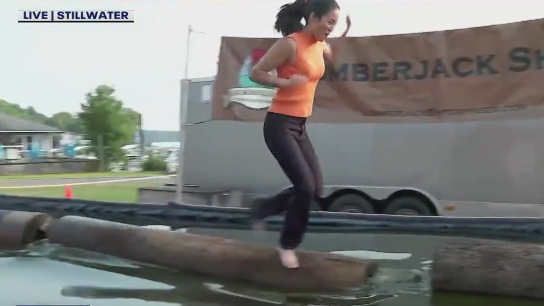 FOX 9 reporter attempts Boom Run in Stillwater