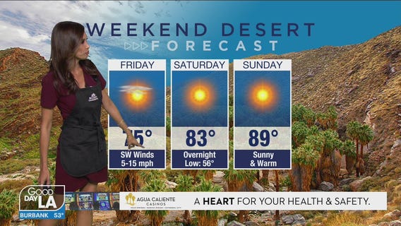 Weekend desert forecast for March 26-28