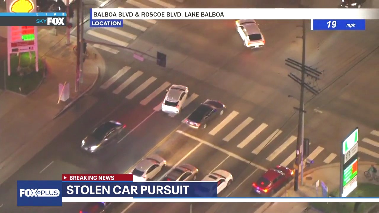 LA police chase suspect going the wrong way