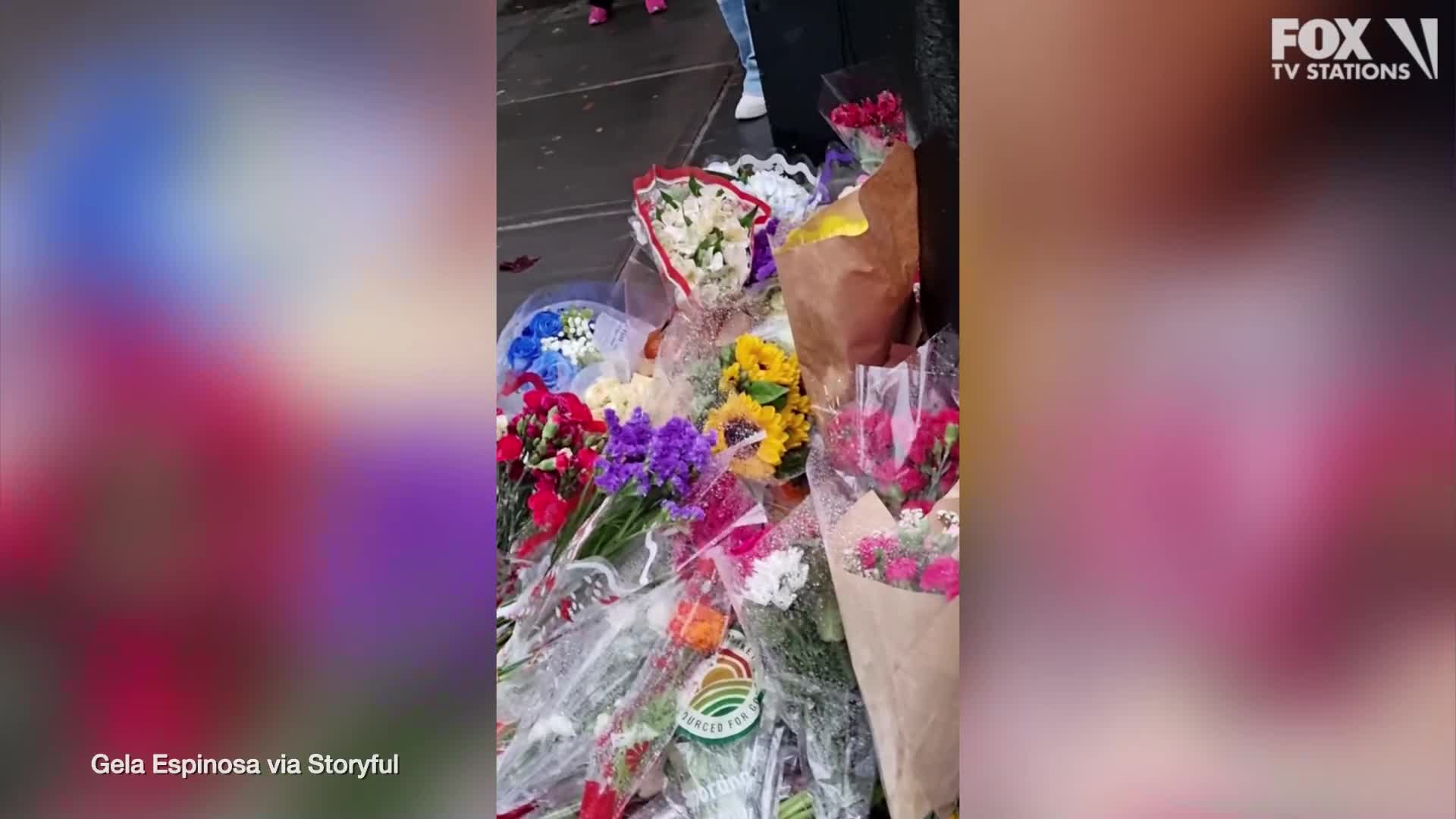Fans leave flowers for Matthew Perry at 'Friends' home