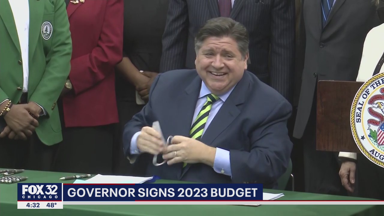 Pritzker signs Illinois budget as Republican rivals take aim at governor's tax hike record