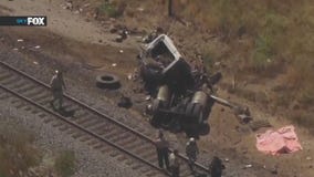 Train crashes into semi-truck, driver killed