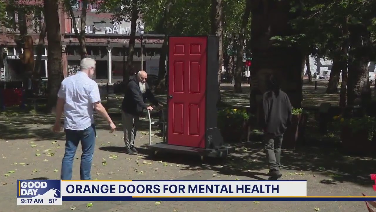 Orange doors arrive for mental health awareness month